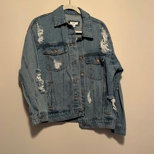 distressed jean jacket